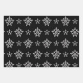 Elegante zwart-witte kerstelementen inpakpapier vel (Voorkant)