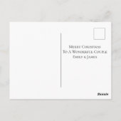 Elegante zwart-witte kerstversieringSticker Briefkaart (Achterkant)