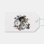 Elegante zwart-witte kerstversieringSticker Cadeaulabel (Voorkant (Horizontaal))