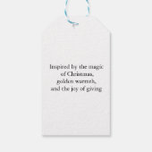 Elegante zwart-witte kerstversieringSticker Cadeaulabel (Achterkant)