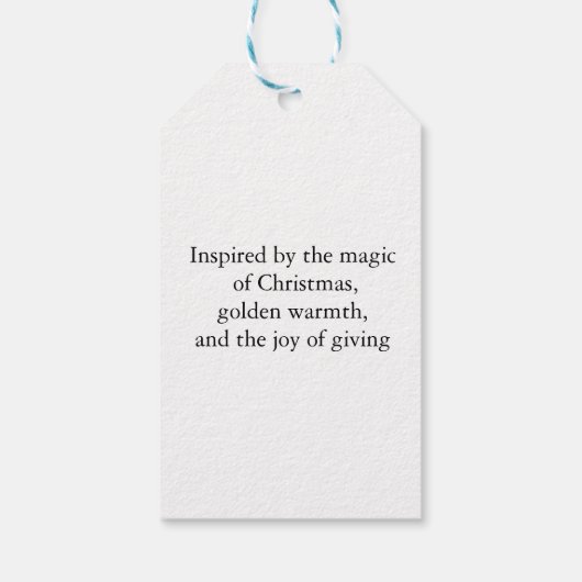 Elegante zwart-witte kerstversieringSticker Cadeaulabel (Achterkant)