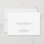 Elegante zwart-witte klassieke trouw- dankjewel  bedankkaart (Achterkant)