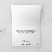 Elegante zwart-witte marmeren trouw bedankt  (Binnen)