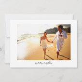 Elegante Zwart/Witte Monogram Wapen Huwelijk Save The Date (Achterkant)