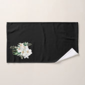 Elegante zwart-witte orchidee bad handdoek (Handdoek)