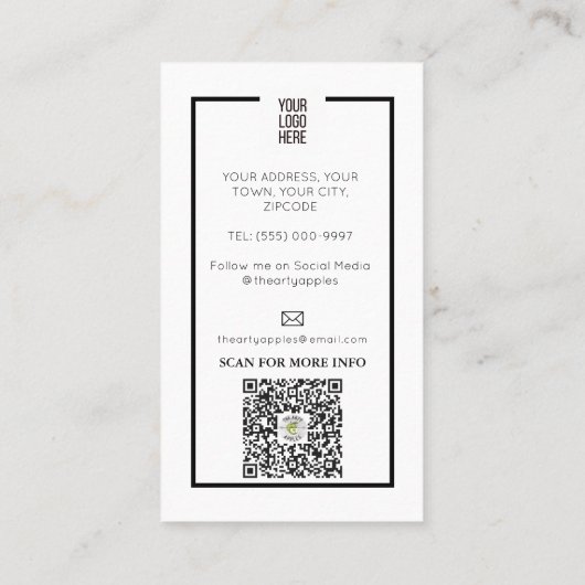 Elegante zwart-witte pianotoetsen muziekleraar visitekaartje (Achterkant)