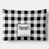 Elegante zwart witte plaid gingham libel etui (Voorkant)