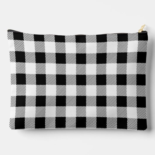 Elegante zwart witte plaid gingham libel etui (Achterkant)