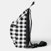 Elegante zwart witte plaid gingham libel sling bag (Rechts)