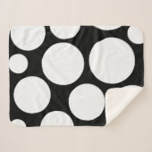 Elegante zwart-witte Polka Dot Blanket Sherpa Deken (Voorkant (horizontaal))