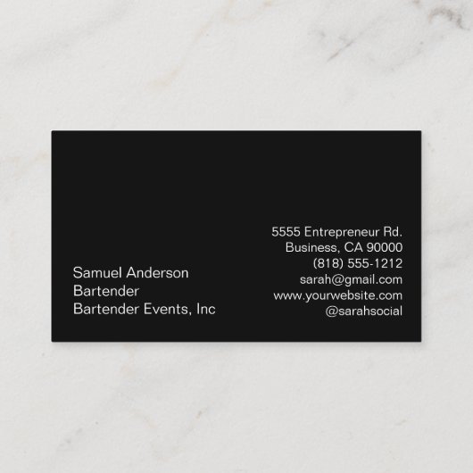 Elegante zwart-witte Polka Dot Floral Visitekaartje (Achterkant)