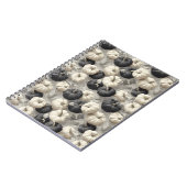 Elegante zwart-witte pompoenen notitieboek (Linkerzijde)