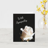 Elegante zwart-witte roze sympathiekaart kaart (Gele Bloem)