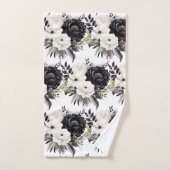 Elegante zwart-witte Rozen handdoekset Bad Handdoek (Handdoek)