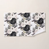 Elegante zwart-witte Rozen handdoekset Bad Handdoek (Handdoek)