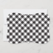 Elegante zwart-witte sterren Happy New Year Kaart (Achterkant)