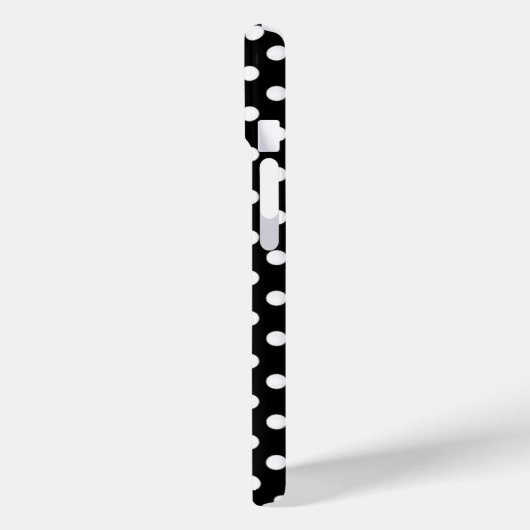 Elegante zwart witte stippen Case-Mate iPhone case (Achterkant / Links)