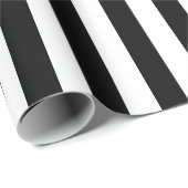 Elegante zwart-witte streep cadeaupapier (Rol Hoek)