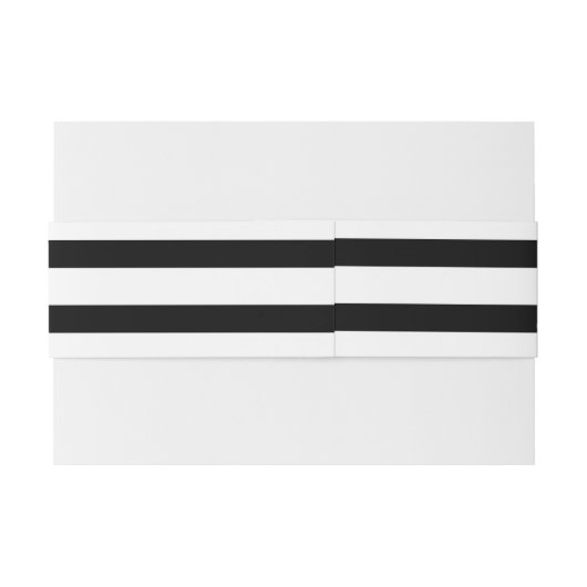 Elegante zwart witte streep gouden Lijst bruiloft Uitnodigingen Wikkel (Achterkant Voorbeeld)