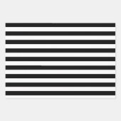 Elegante zwart-witte streep inpakpapier vel (Voorkant 2)