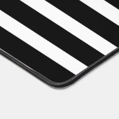 Elegante zwart-witte strepen gepersonaliseerd bureaumat (Hoek)