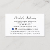 Elegante zwart-witte strepen Gouden FAUX Glitz Visitekaartje (Achterkant)