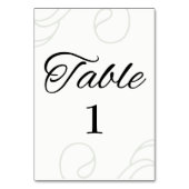 Elegante zwart-witte tafel Kaart (Achterkant)