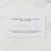 Elegante zwart-witte trouwjurk visitekaartje (Achterkant)