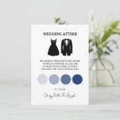 Elegante zwart-witte trouwkleding Kaart (Staand voorkant)