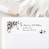 Elegante zwart-witte werveling etiket (Insitu)