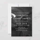 Elegante zwart-witte wijnkelder bruiloft Kaart (Voorkant)