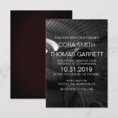 Elegante zwart-witte wijnkelder bruiloft Kaart (Voorkant / Achterkant)