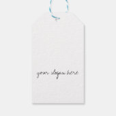 Elegante zwart-witte wimpers Tekening Lash Bar Cadeaulabel (Achterkant)