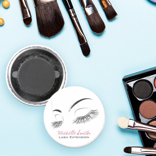 Elegante zwart-witte wimpers Tekening Lash Bar Magneet