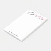 Elegante zwart-witte wimpers Tekening Lash Bar Post-it® Notes (Schuin)