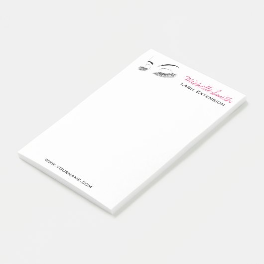 Elegante zwart-witte wimpers Tekening Lash Bar Post-it® Notes (Schuin)