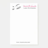 Elegante zwart-witte wimpers Tekening Lash Bar Post-it® Notes (Voorkant)
