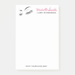 Elegante zwart-witte wimpers Tekening Lash Bar Post-it® Notes