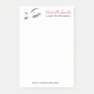 Elegante zwart-witte wimpers Tekening Lash Bar Post-it® Notes