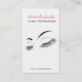 Elegante zwart-witte wimpers Tekening Lash Bar Visitekaartje