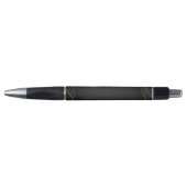 Elegante zwarte aangepaste monogram naam balpen pen (Voorkant)
