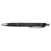 Elegante zwarte aangepaste monogram naam balpen pen (Bodem)
