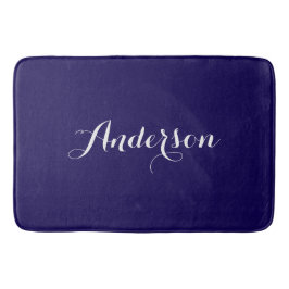 Elegante zwarte aangepaste naam badmat