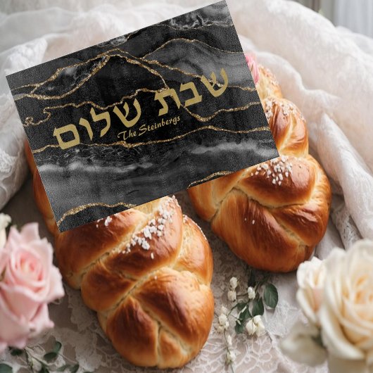 Elegante zwarte agaat challah board snijplank