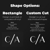 Elegante Zwarte Art Deco Monogram Krans Trouwen Raamsticker