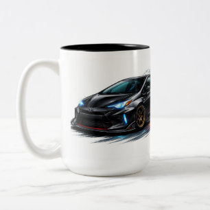 Elegante Zwarte Autobeerhouder Tweekleurige Koffiemok