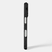 Elegante zwarte bladeren grijze monogram Case-Mate iPhone case (Achterkant / Rechts)