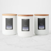 Elegante zwarte blauwe verloop productlabels glitt voedselcontainer etiket (Flessen)