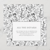 Elegante Zwarte Bloem Botanisch Informatiekaartje (Voorkant / Achterkant)
