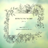 Elegante Zwarte Bloem Frame Bloemist Transparant Raamsticker (Vel 3)